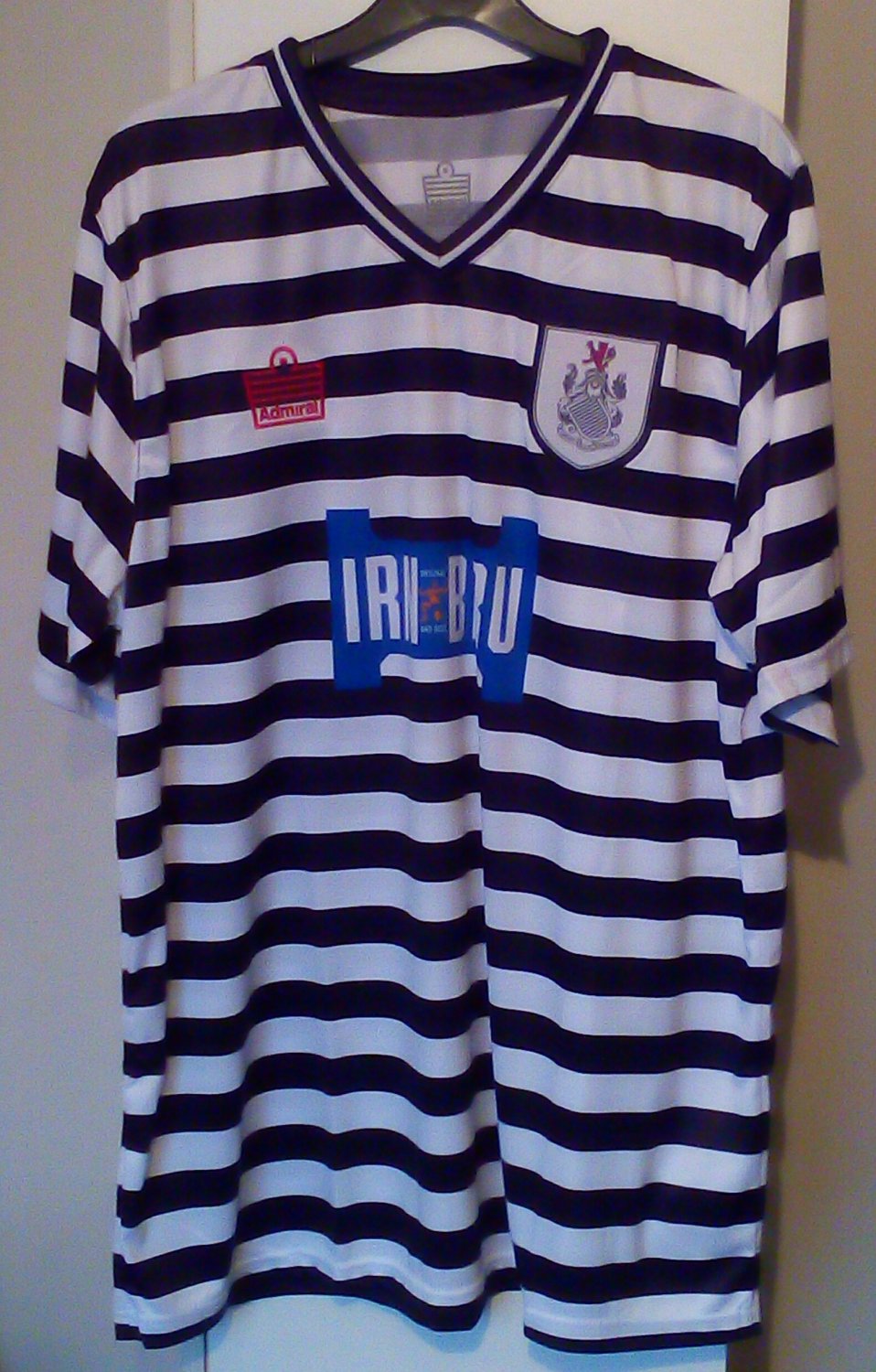 Queens Park Home football shirt 2020 2022. Sponsored by Irn Bru