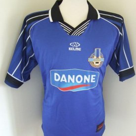 Sliema Wanderers Home football shirt (unknown year) sponsored by Danone