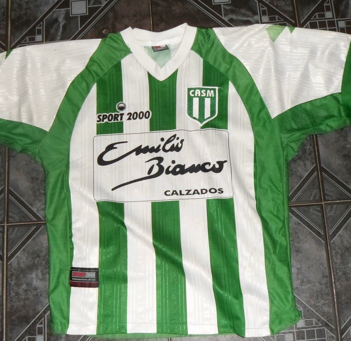 Club Atletico San Miguel Home football shirt 2003. Sponsored by