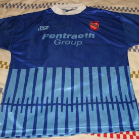 Bangor City Home football shirt 1997 - 1998 sponsored by Pentraeth Group