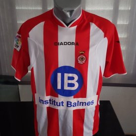 Girona  Home football shirt 2008 - 2009 sponsored by Institut Balmes