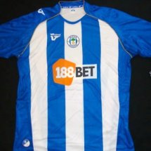 Wigan Athletic Home football shirt 2009 - 2010 sponsored by 188 Bet