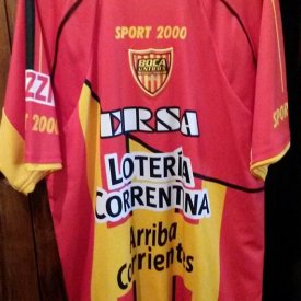 Boca Unidos Home football shirt 2011 - 2012 sponsored by Arriba Corrientes