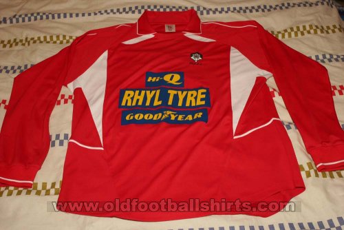 Rhyl Away baju bolasepak 2003 - 2004