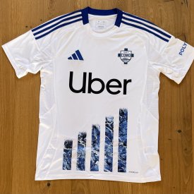 Calcio Como Away baju bolasepak 2024 - 2025 sponsored by Uber
