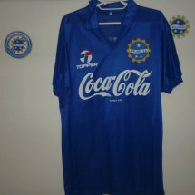 Sao Jose Esporte Clube Home football shirt 1990 sponsored by Coca Cola