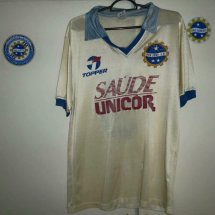 Sao Jose Esporte Clube Away football shirt 1989 sponsored by Saude Unicor