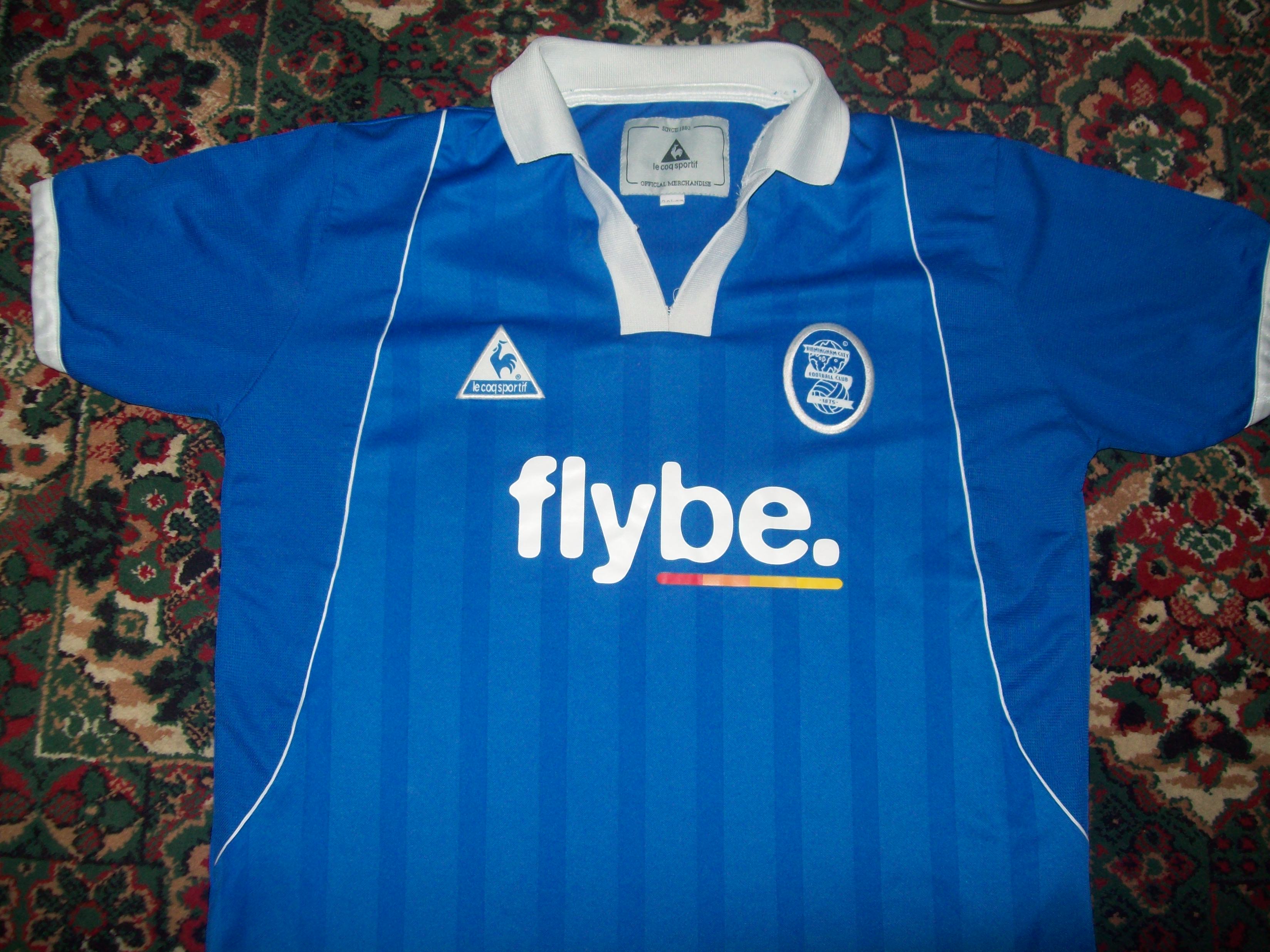 Birmingham City Home football shirt 2003 2004. Sponsored by Flybe