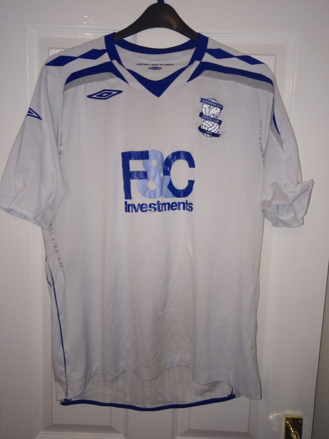 Birmingham City away football shirt 2008-2010 Soccer Jersey 44" Tour De Poitrine Taille XL 