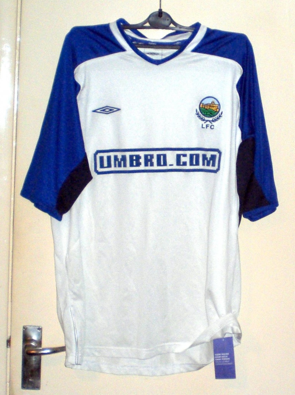 Veste D'Entraînement Vintage FC Linfield – Umbro – Blanche – Taille XL – Homme