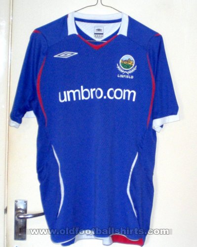 Linfield Home football shirt 2008 - 2009