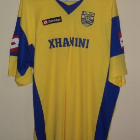 KF Elbasani Home football shirt 2005 - 2006 sponsored by Xhanini