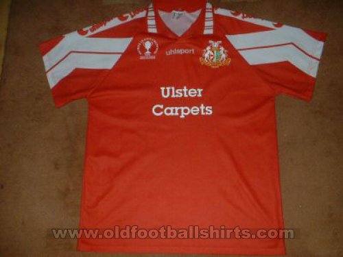 Portadown Home football shirt 1995 - 1996