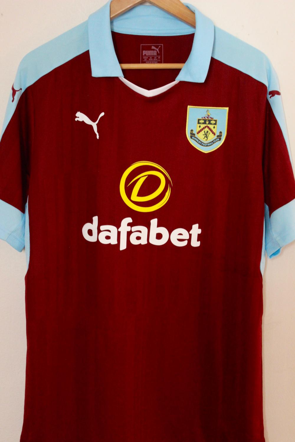 Maillot Domicile Burnley FC 2016/2017 Signé Ben Mee #6 - Puma, Taille M, Porté Match