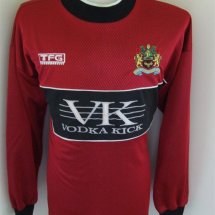 Burnley Home camisa de futebol 2003 - 2004 sponsored by VK Vodka Kick