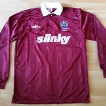 Burnley Especial camisa de futebol 1991 sponsored by Slinky