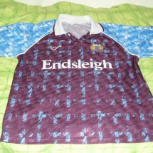 Burnley Home camisa de futebol 1991 - 1993 sponsored by Endsleigh