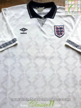 England Home maglia di calcio 1990 - 1992