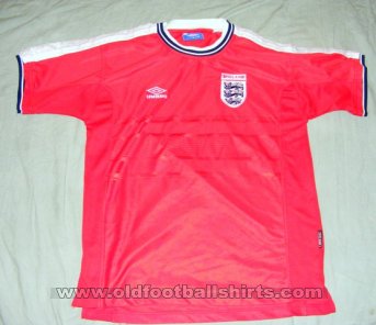 England Fora camisa de futebol 1998 - 1999