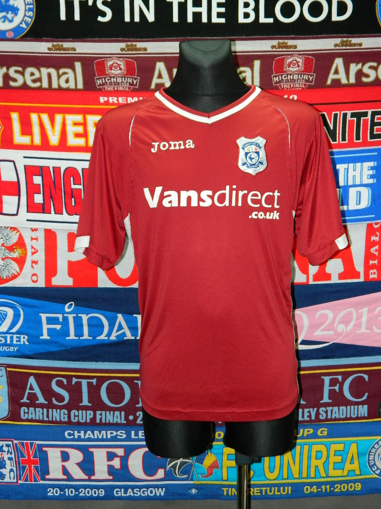Cardiff City Away football shirt 2008 2009. Sponsored by Vans Direct