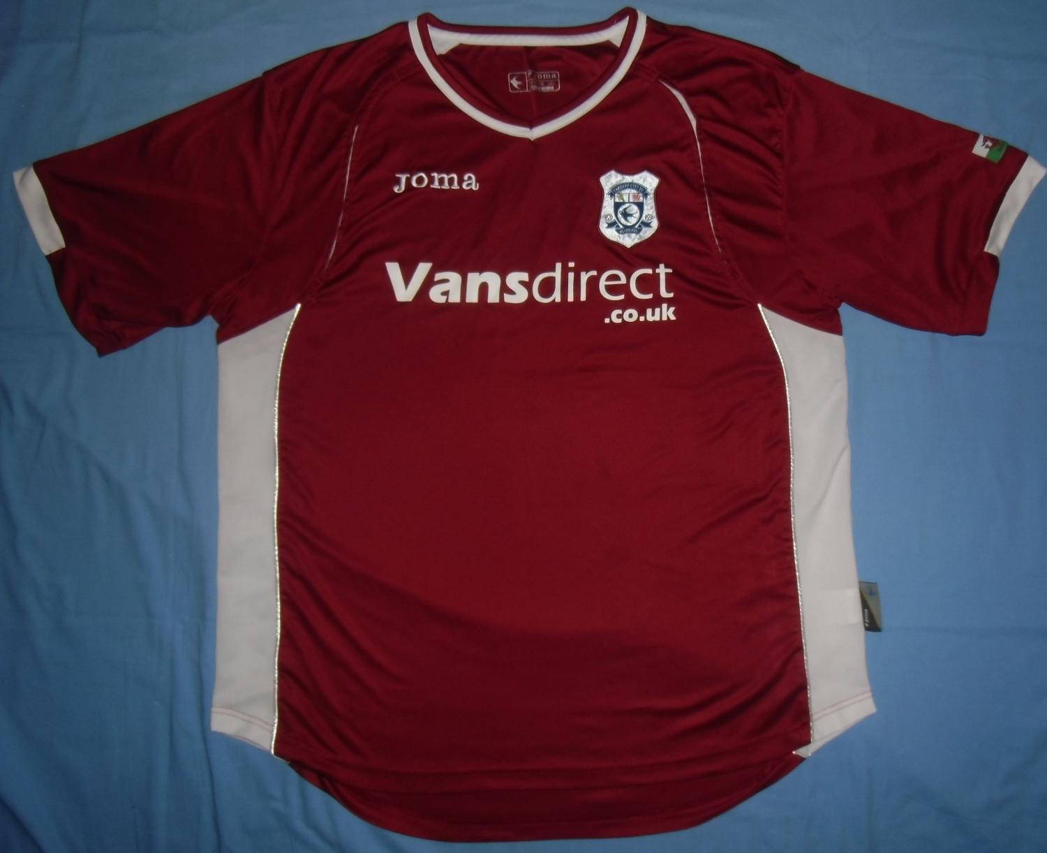 Cardiff City Away football shirt 2008 - 2009. Sponsored by Vans Direct