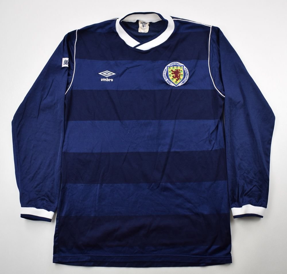Maillot Vintage Écosse Domicile 1985-1988 - Umbro, Taille 38/40, Bleu