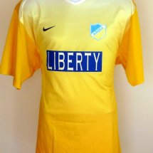 APOEL Home football shirt 2002 - 2003 sponsored by Liberty