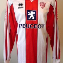 Nea Salamina Home football shirt 2005 - 2006 sponsored by Peugeot