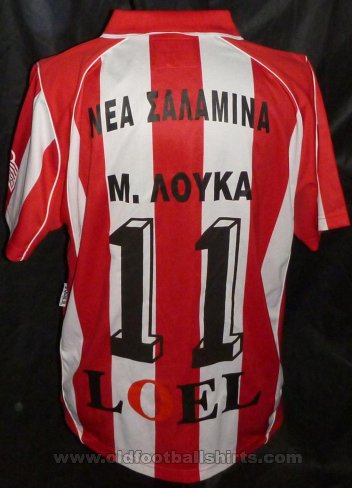 Nea Salamina Home football shirt 2000 - 2001