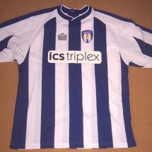 Colchester United Home football shirt 2004 - 2005 sponsored by ICS Triplex