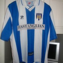 Colchester United Home football shirt 1999 - 2000 sponsored by East Anglian Daily Times