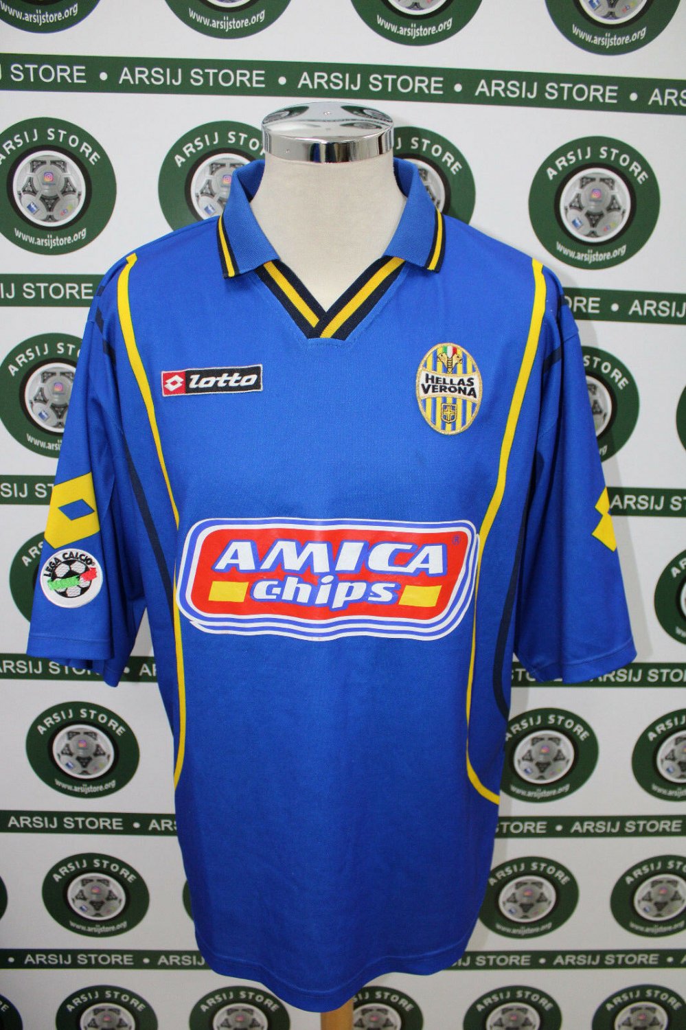 Hellas Verona F.C. Away football shirt 2000 2001. Sponsored by Amica