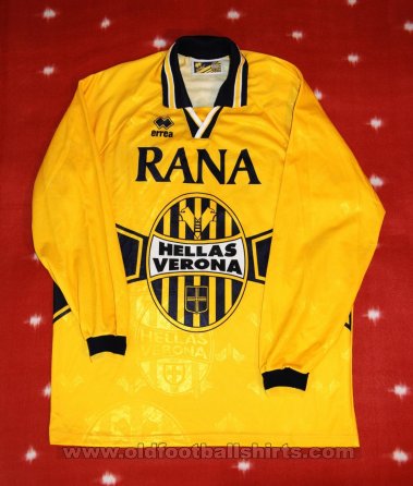 Hellas Verona F.C. Μακριά φανέλα ποδόσφαιρου 1995 - 1996