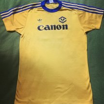 Hellas Verona F.C. Home football shirt 1983 - 1984 sponsored by Canon