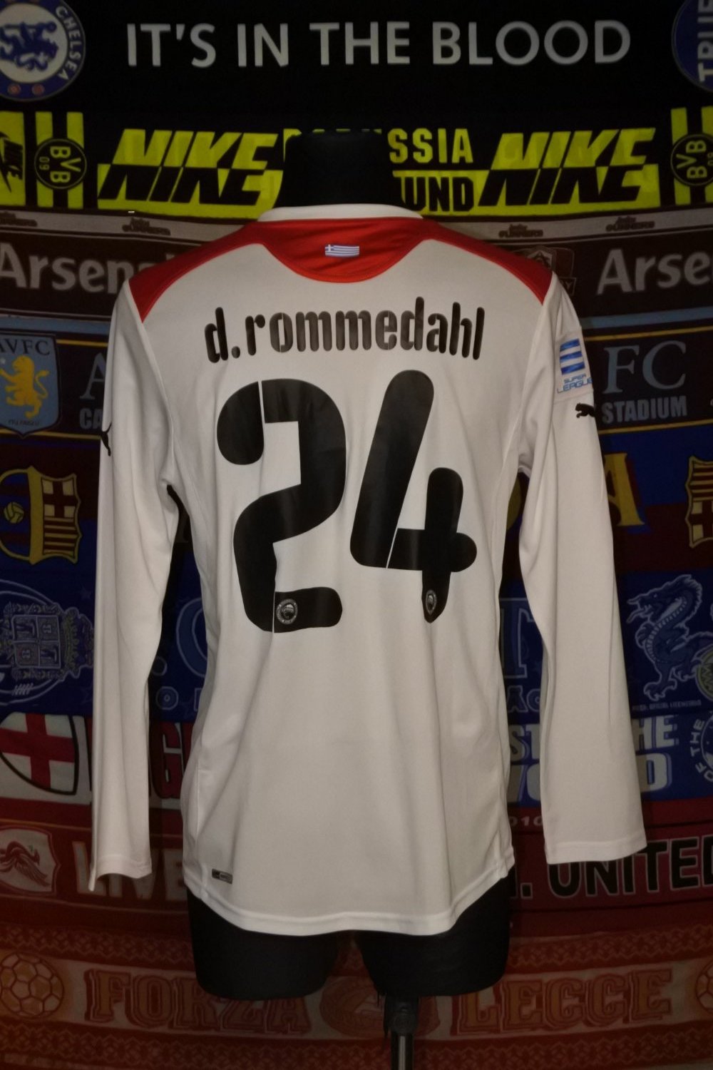 Maillot De Football Olympiacos 2001 2002 Away Maillot De Football Ombro