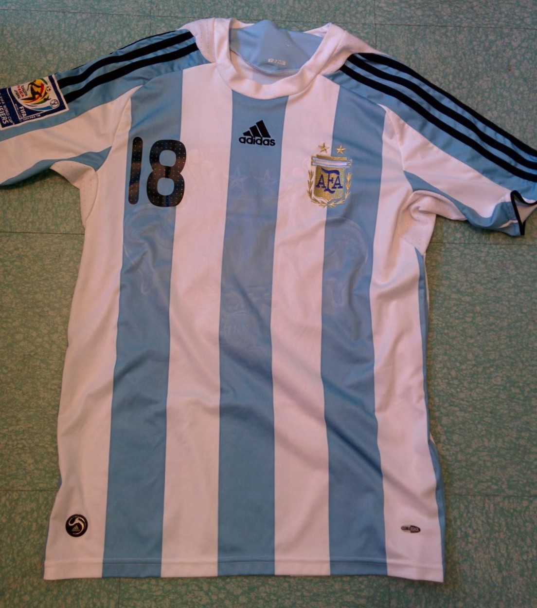 cavar Interesante Colectivo Argentina Home football shirt 2007 - 2009.