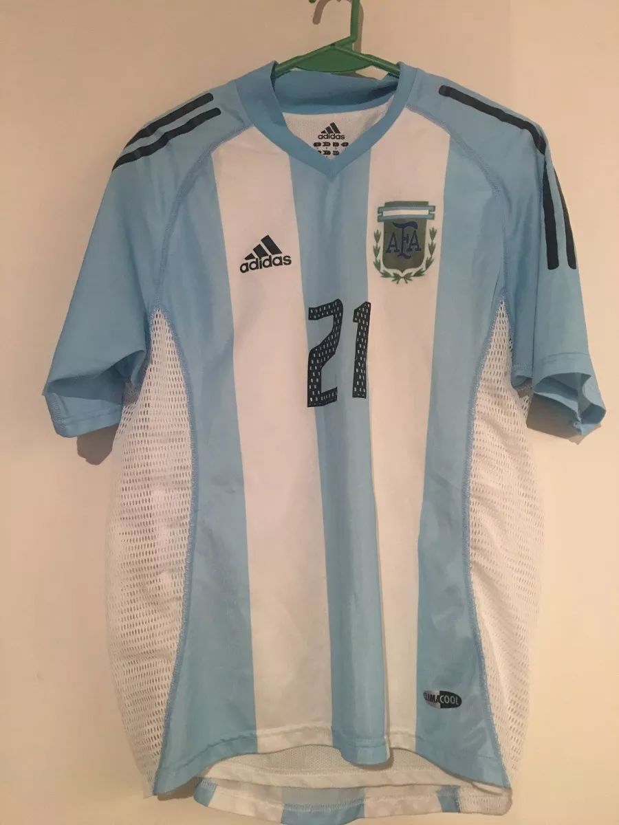 Maillot De Foot Domicile Argentine 2002-2004 - Taille L, Vintage, Occasion - Modèle Collector Pour Fans