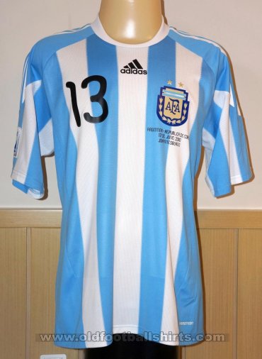 Argentina Home fotbollströja 2010 - 2011