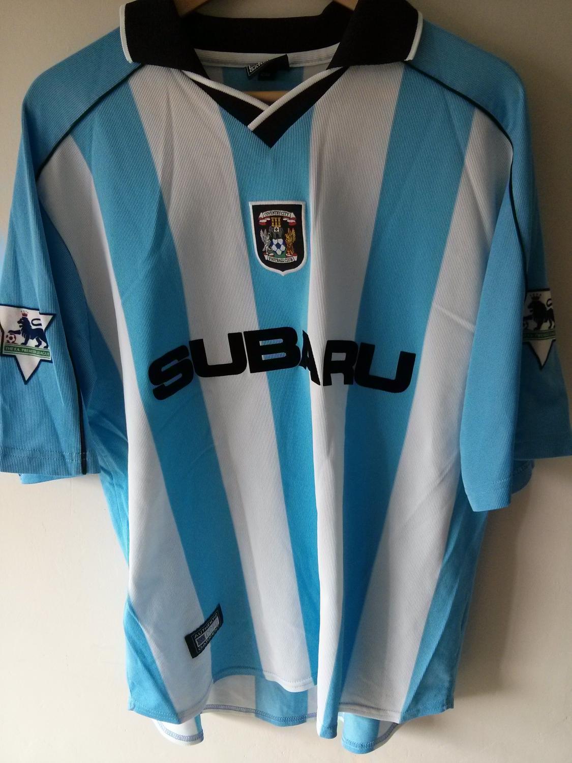 Coventry City Home football shirt 2000 2001. Sponsored by Subaru