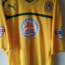 Coventry City Away football shirt 2013 - 2014 sponsored by The Grace Research Fund