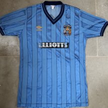 Coventry City Home football shirt 1985 - 1986 sponsored by Elliots