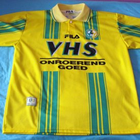 ADO Den Haag Home maglia di calcio 1998 - 1999 sponsored by VHS Onroerend Goed