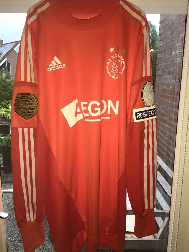 Ajax Portero Camiseta de Fútbol 2012 - 2013. Sponsored by Aegon
