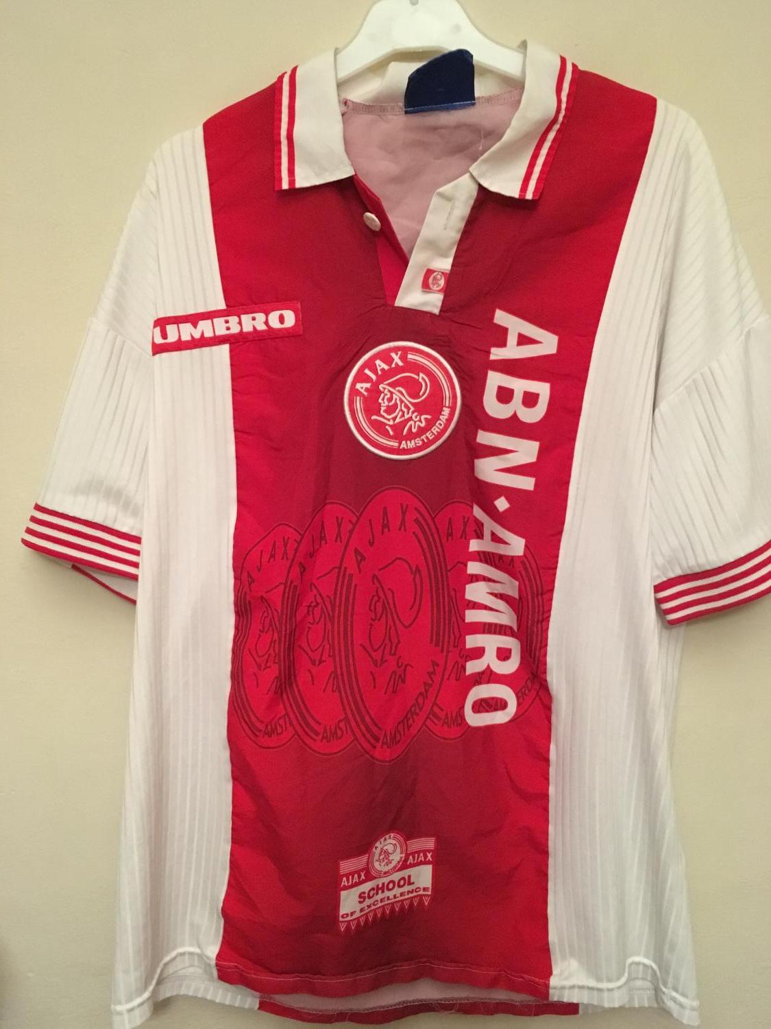 Ajax Camiseta Maillot Shirt AJAX Amsterdam Season 1995 Retro Size L Champions Final 