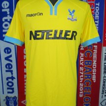 Crystal Palace Home football shirt 2014 - 2015 sponsored by Neteller