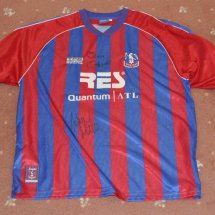 Crystal Palace Home football shirt 1999 - 2000 sponsored by RES Quantum