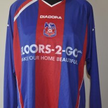 Crystal Palace Home football shirt 2005 - 2006 sponsored by Floors-2-Go