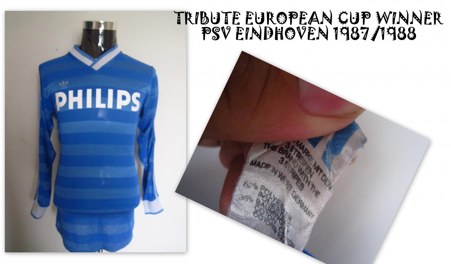 PSV Eindhoven Away Green 3rd Shirt Trikot Maillot Vintage 80s Gullit Holland