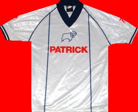 Derby County Home football shirt 1981 - 1984. Sponsored by Patrick