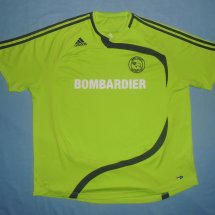 Derby County Home football shirt 2008 - 2009 sponsored by Bombardier
